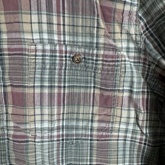 Toad&Co Shirt Mens Size Medium M Gray Plaid Flannel Long Sleeve Organic Cotton - Picture 8 of 13